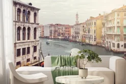 Fototapeta: Malownicza panorama canal grande w sercu wenecji