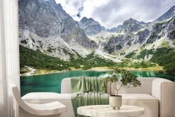 Fototapeta: Malowniczy krajobraz z jeziorem górskim