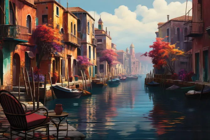 Fototapeta: Malowniczy pejzaż miasta wenecja