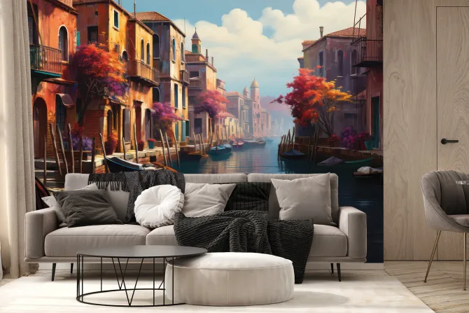 Fototapeta: Malowniczy pejzaż miasta wenecja