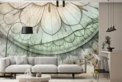 Fototapeta: Mandala na betonowym tle w stylu retro