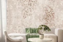 Fototapeta: Mandala na jasnym tle wśród kwiatów