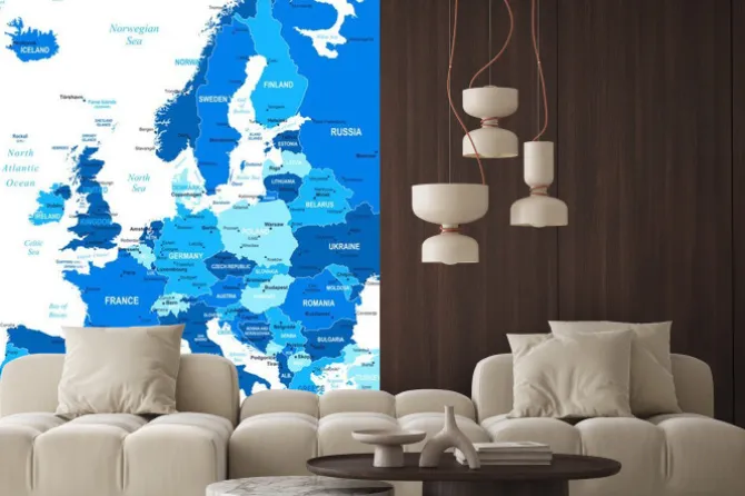 Fototapeta: Mapa europy - bardzo szczegółowe wektor illustration.image zawiera