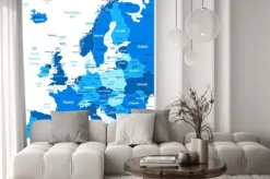 Fototapeta: Mapa europy - bardzo szczegółowe wektor illustration.image zawiera