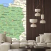 Fototapeta: Mapa polski z miastami