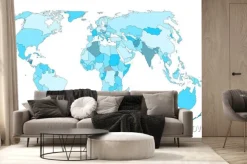 Fototapeta: Mapa świata na białym tle wektor