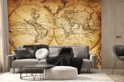 Fototapeta: Mapa świata w stylu vintage