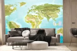 Fototapeta: Mapa świata w stylu grunge