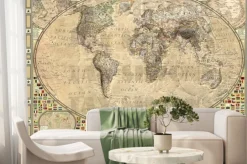 Fototapeta: Mapa świata w stylu vintage