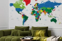 Fototapeta: Mapa świata-kraje