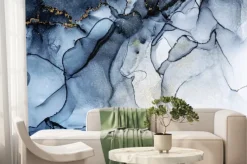 Fototapeta: Marble ink abstract art from exquisite original painting for