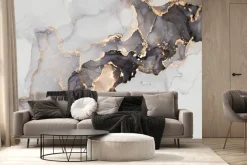 Fototapeta: Marmur abstrakcja ze złotem