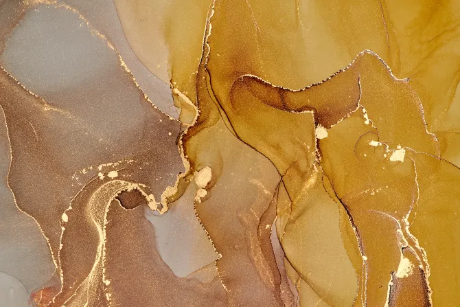 Fototapeta: Marmur w miedzianych odcieniach ze złotem