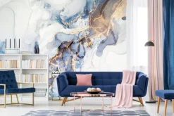 Fototapeta: Marmur w odcieniach niebieskiego i błękitu