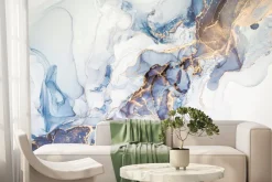 Fototapeta: Marmur w odcieniach niebieskiego i błękitu