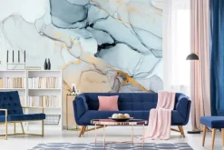 Fototapeta: Marmurkowy wzór abstrakcja ze złotem