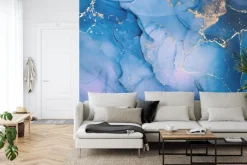 Fototapeta: Marmurowy wzór w niebieskim kolorze