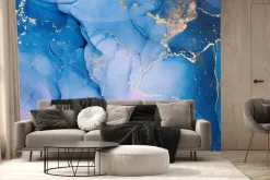 Fototapeta: Marmurowy wzór w niebieskim kolorze