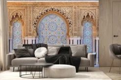 Fototapeta: Marokańska fontanna z kolorowymi mozaikami