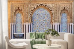 Fototapeta: Marokańska fontanna z kolorowymi mozaikami