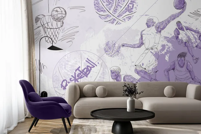 Fototapeta: Mężczyźni grający w koszykówkę