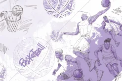 Fototapeta: Mężczyźni grający w koszykówkę