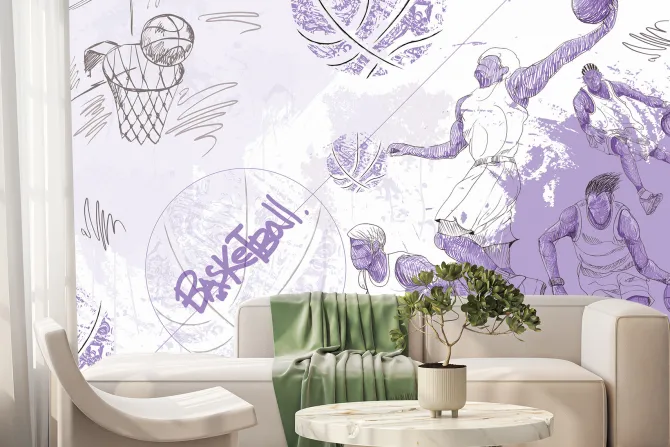 Fototapeta: Mężczyźni grający w koszykówkę