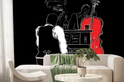 Fototapeta: Mężczyźni grający na fortepianie i wiolonczeli