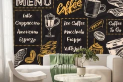 Fototapeta: Menu kawiarni w stylu vintage rodzaje kawy