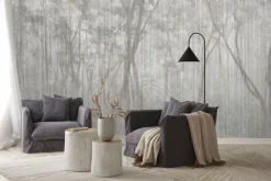 Fototapeta: Mglisty krajobraz drzew w parku