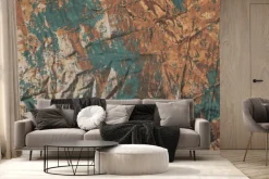 Fototapeta: Miedziano zielona tekstura w stylu vintage