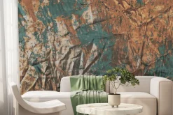 Fototapeta: Miedziano zielona tekstura w stylu vintage