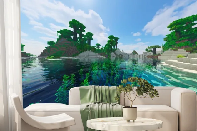 Fototapeta: Minecraft krajobraz