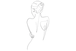 Fototapeta: Minimalistyczny akt kobiecy w stylu line art