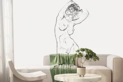 Fototapeta: Minimalistyczny zarys kobiecej sylwetki