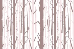 Fototapeta: Minimalistyczny las brzozowy w bajkowym stylu