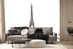 Fototapeta: Minimalistyczny szkic wieży eiffla w paryżu