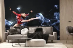 Fototapeta: Młoda kobieta w kolorze gimnastyczka stwarzających