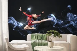 Fototapeta: Młoda kobieta w kolorze gimnastyczka stwarzających