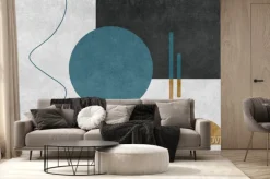 Fototapeta: Modern minimalist geometric pattern composition for wallpaper