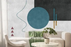 Fototapeta: Modern minimalist geometric pattern composition for wallpaper