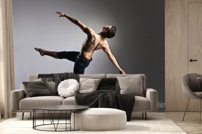 Fototapeta: Młody, stylowy i nowoczesny balet tancerz