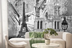 Fototapeta: Monochromatyczne przedstawienie paryża
