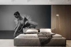 Fototapeta: Monochromatyczne zdjęcie baletnicy