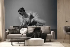 Fototapeta: Monochromatyczne zdjęcie baletnicy