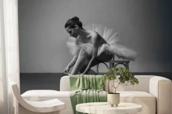 Fototapeta: Monochromatyczne zdjęcie baletnicy