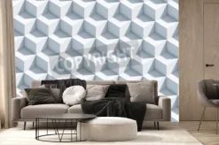 Fototapeta: Monochromatyczne tło z 3d kostki, sztuka, pojęcie, tło