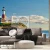 Fototapeta: Montauk lighthouse and beach, long island, new york, usa.
