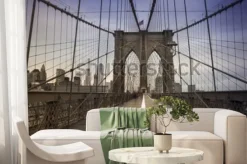 Fototapeta: Most brookliński o zachodzie słońca