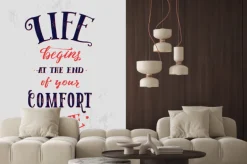 Fototapeta: Motywacja hand drawn plakat. czarno-czerwona kartka wektor z